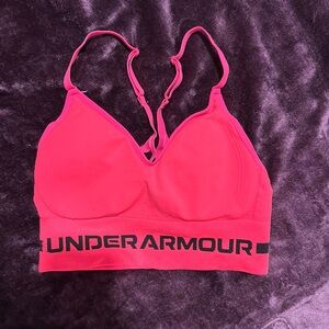 Under Armour, Children size small, hot pink sports bra.